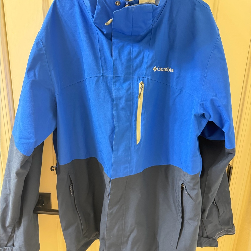 Columbia Blue and Dark Gray Ski Jacket